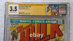 Hulk #180 (marvel, 10/74) Série De Signatures Cgc 3.5 (roy Thomas) Étiquette Wolverine