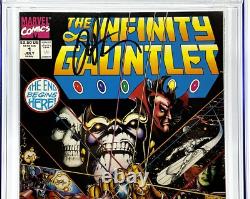 INFINITY GAUNTLET #1 CGC 9.6 JSA SIGNATURE SERIES JIM STARLIN Signé JUSTE ÉVALUÉ