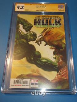 Immortal Hulk #5 Alex Ross Couverture Série Signature CGC 9.8 NM/M Magnifique Gemme Wow