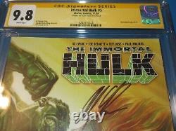 Immortal Hulk #5 Alex Ross Couverture Série Signature CGC 9.8 NM/M Magnifique Gemme Wow