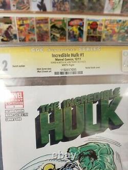 Incredible Hulk #1 Cgc 9.2 Série De Signature Sketchcover Par Herb Trimpe