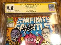 Infinity Gauntlet #5 RARE Série Signature Starlin CGC 9.8 SS 1ère Impression Marvel