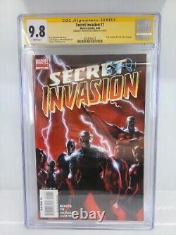 Invasion Secret Marvel #1 Cgc 9.8 Série Signature Brian Michael Bendis Low Pop