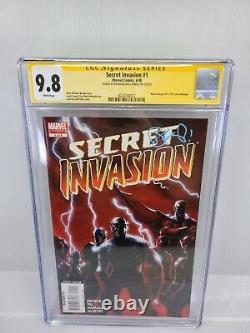 Invasion Secret Marvel #1 Cgc 9.8 Série Signature Brian Michael Bendis Low Pop