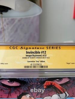 Invincible #12 Édition Jour de Convention CGC 9.8 SS Signé par Robert Kirkman