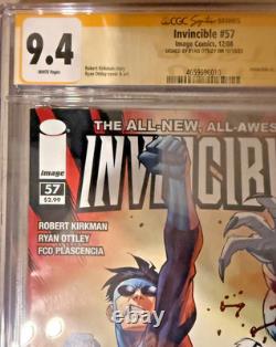 Invincible #57 Série Signature Cgc 9.4 Signé Par Ryan Ottley