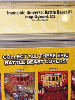 Invincible Univers Bataille Bête #1 CGC 9.9 Série Signature SS R Ottley