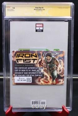 Iron Fist #1 Bande dessinée Marvel signée Artiste Série de signatures CGC 9.8 D13111