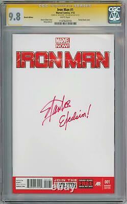 Iron Man #1 Blank Cgc 9.8 Série Signature Signée Stan Lee Excelsior Film