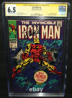 Iron Man #1 Origin Retold Signé Par Stan Lee Cgc Signature Series 6.5 1968