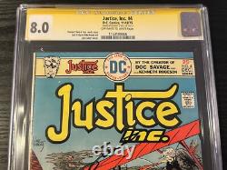 JUSTICE INC #4 SS CGC 8.0 SIGNÉ PAR DENNY O'NEIL SEULE 1 Série de signatures DC 1975