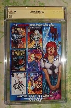 Je fais pleurer les garçons #1 CGC Signature Series 9.8 Édition Ssalefish Comics. 3x Signé.