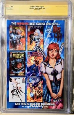Je fais pleurer les garçons #1 COMIC ABSOLU 2020 3x Autographes Série Signature CGC 9.8