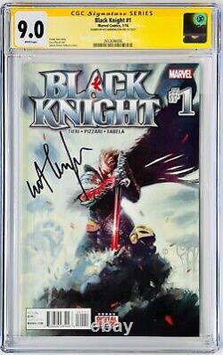 Kit Harington Autographié Cgc Signature Series Graded 9.0 Marvel Black Knight #1