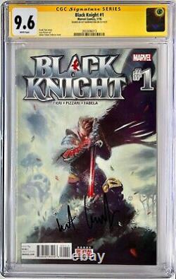 Kit Harington Signé Cgc Signature Series Graded 9.6 Marvel Black Knight #1
