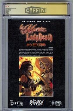 La Muerta/Lady Death Inferno n° 1 CGC 9.9 SS signé par Mike Krome et Pulido, pas 9.8, Pop 1