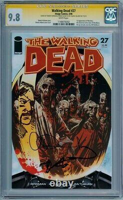 La Série De Signatures « Walking Dead » #27 Cgc 9.8 A Signé Kirkman Adlard Sketch Image
