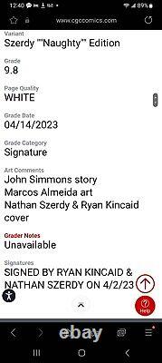 Le mangeur de péchés #1 CGC 9.8 SS Édition Nathan Szerdy Signature Series Ryan Kincaid 2020