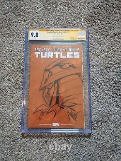 Les Tortues Ninja CGC 9.8 Gold Label Signature Series Shredder Eddie Nunez 1/1 couverture de croquis