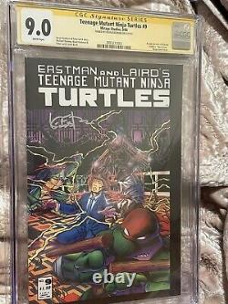 Les Tortues Ninja Mutantes Adolescentes #9 (1986 Mirage) CGC Signature Series 9.0 Eastman