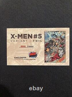 Les X-Men 5 CGC 9.8 Mexican Foil REMARKED Jim Lee Scott Williams Signature Series