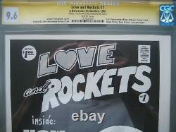Love And Rockets #1 Cgc 9.6 Ss Signed & Sketch Jaime Hernandez 1ère Application Izzy