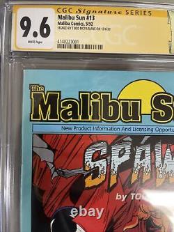 Malibu Sun 13 1ère apparition de Spawn CGC 9.6 Série Signature Todd McFarlane