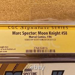Marc Spector Moon Knight #58 Bande Dessinée, CGC Signature Series (Scott Koblish) 9.8