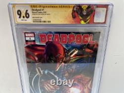 Marvel Deadpool 1 2018 Comic Exclusif Greg Horn Signé Signature Series CGC 9.6