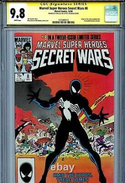 Marvel Super Heroes Secret Wars 8 Cgc 9.8 Ss Stan Lee 1er Symbiote Venom X-men