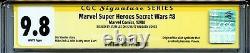 Marvel Super Heroes Secret Wars 8 Cgc 9.8 Ss Stan Lee 1er Symbiote Venom X-men
