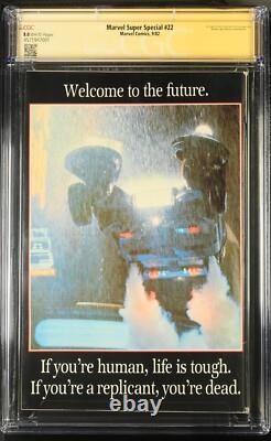 Marvel Super Special #22 CGC SS 8.0 Marvel 1982 Blade Runner Signé Jim Steranko