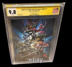Mighty Morphin Power Rangers/TMNT n°1 CGC 9.8 SS Clayton Crain Couverture Virgin 2019