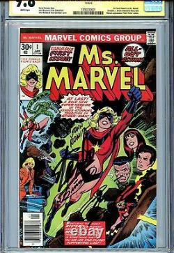 Mme Marvel Vol 1 1 Cgc 9.8 Ss X4 Stan Lee Romita Sinnott 1er Carol Danvers Wp