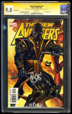 Nouveaux Avengers #4 Ronin Variante Couverture Ss Cgc 9.8 Série De Signatures Bendis & Finch