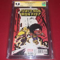 Power Man And Iron Fist #1 Skottie Young Variante Cgc 9.8 Série Signature