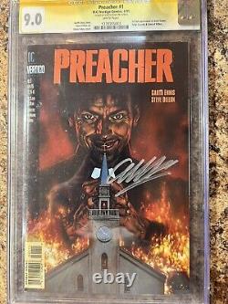 Prédicateur #1 Série de signatures CGC 9.0 W signée par Garth Ennis