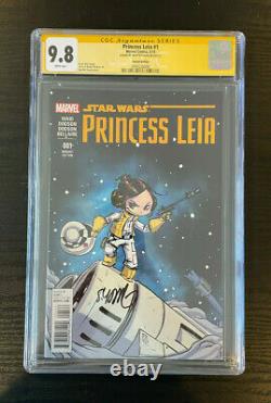 Princesse Leia #1 Skottie Young Variante Cgc Signature Series 9.8