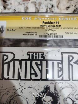 Punisher One CGC Signature Series 9.4 Sketch Cover<br/>

<br/>
 
 Le Punisher Un CGC Signature Series 9.4 Couverture de Croquis