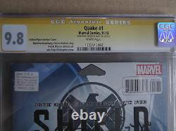 Quake Shield 50e Anniversaire #1 Cgc Série De Signature 9,8 Chloé Bennet
