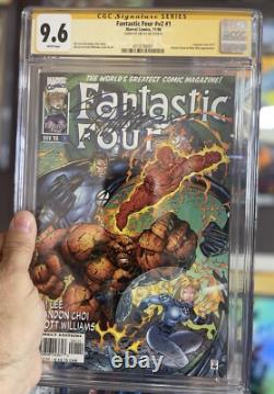 Quatre Fantastiques v2 #1 Marvel Comics CGC SS 9.6 NM+ SIGNÉ PAR JIM LEE