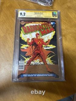 Radioactive Man 1 Édition de kiosque Bongo CGC 9.2 Série Signature Croquis de Bill Morrison