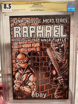 Raphael #1 Série Signature 8.5 CGC Signée et Esquissée par Kevin Eastman TMNT
