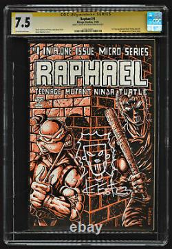 Raphael #1 Ss Cgc 7.5 Kevin Eastman Signature Series Sketch 1st Print Free Ship