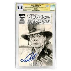 Retour Vers L'avenir 1 Cgc Signature Series Michael J Fox Autographe Kern Sketch