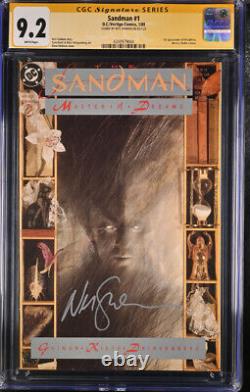 Sandman #1 SS CGC 9.2 Série Signature Neil Gaiman 1989