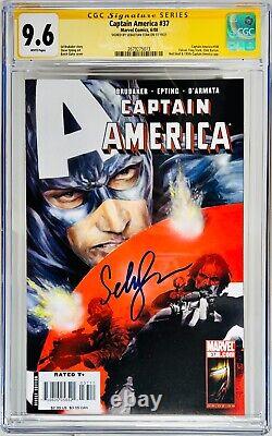 Sebastian Stan A Signé La Série De Signatures De La Ccg Graduée 9.6 Marvel Captain America #37