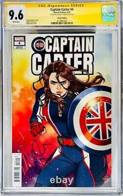 Série CGC Signature Graded 9.6 Captain Carter #4 Variant Signé Hayley Atwell