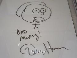 Série De Signatures De La Ccg Rick Et Morty #30 Sketch Signé Bad Morty Dan Harmon 9.8