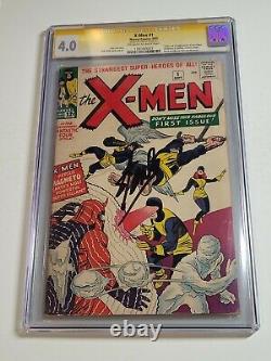 Série De Signatures X-men #1 Cgc 4.0 Signée Par Stan Lee 1er X-men & Magneto 1963